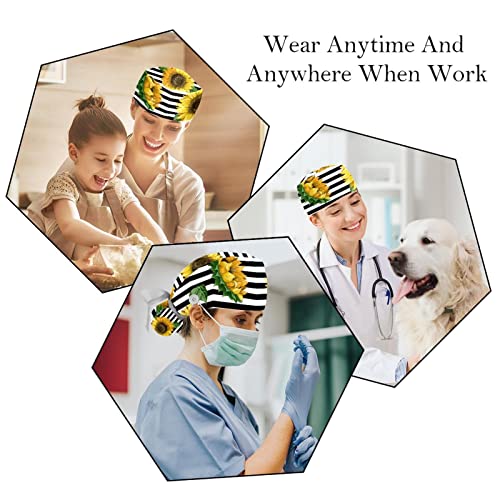 Casquettes de travail ajustables Tournesols pour rester élégante et protégée à l'atelier - 6
