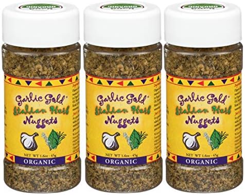 Garlic GoldOrganic Nuggets, Italian Herb, 1.6 Ounce (Pack of 3)