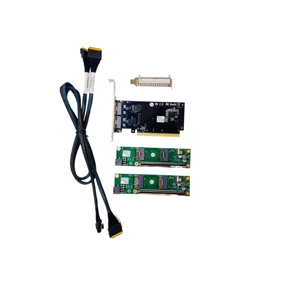 Externer PCI Express x16 4.0 auf SFF-8654 8I Slim SAS Adapter
