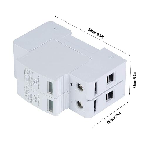 Miniatura 7 de Parafoudre SPD Tipo 2, dispositivo de protección 2P DC Photovoltaic Lightning Protector de pararrayos de bajo voltaje Caja combinada solar (2P40KA)