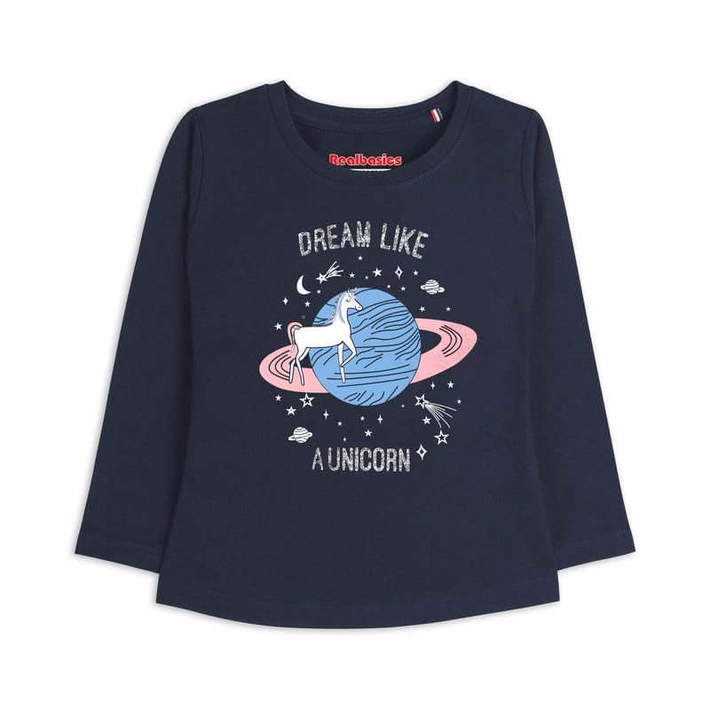 Image of Real Basics Girls Regular Fit Full Sleeves Tshirt (Pack of 2)