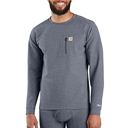 Carhartt Men's MBL110 Base Force® Heavyweight Base Layer Crew - 2X-Large Regular - Navy Heather