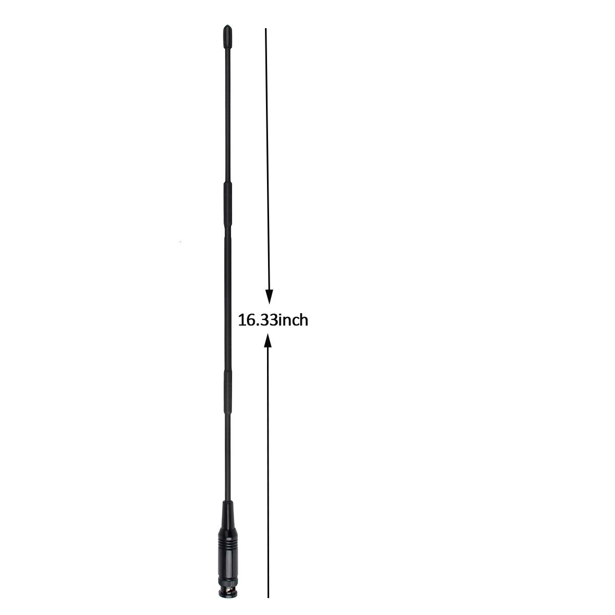 HYS Antena wtykowa BNC do radia CB, 27 MHz, 33 cm, ze złączem BNC, kompatybilna z radiem Cobra Midland Uniden Anytone CB