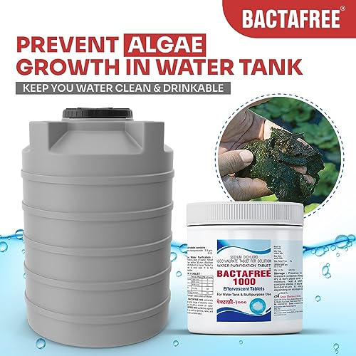 Image of Chlorine Tablets for Water Tank | Purify 1000 Litres per Tablet, 150 Tablets | Water Purification Tablet, Overhead & Underground Water Cleaning | Effervescent Disinfectant Tablets, Pack of 1