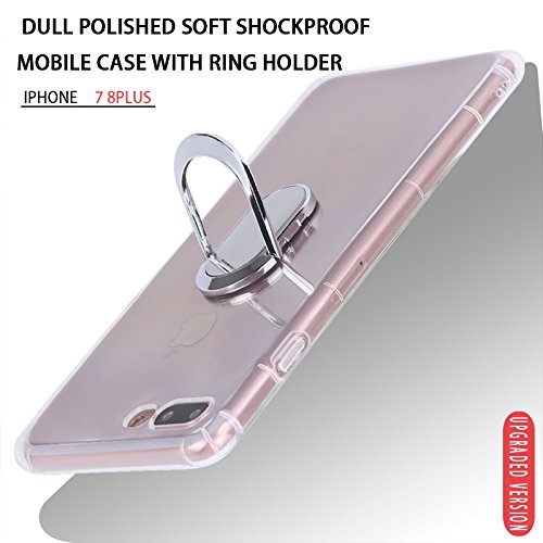 Iphone 7P Case / Iphone 7 Plus/ Iphone 8 Plus Case With 360 Rotating Ring Grip Holder Kickstand Function Magnetic Base, Ultra Slim Thin Hard Scrub Cover With Shockproof Protective For Soft Tpu Iphone #TOP4
