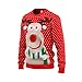 Produktbild JAP Weihnachtspullover - Rudolf mit 3D Nase - Perfekte Passform ohne Jucken - 502-M