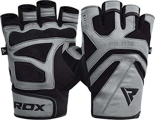 RDX Weight Lifting Gloves Gym Fitness Workout Crossfit Powerlifting Bodybuilding Cowhide Leather Bre - //coolthings.us