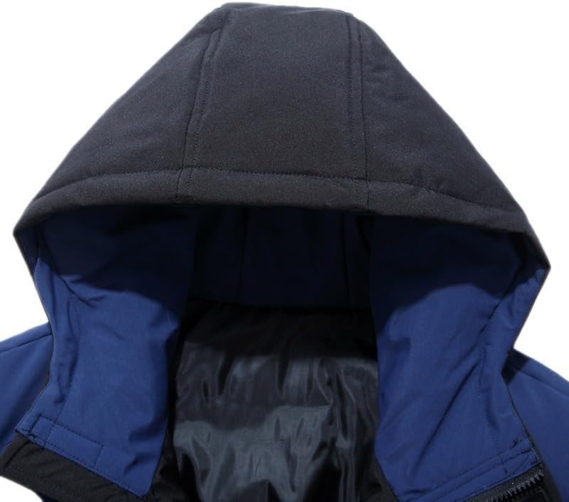 Mens Contrasting Colors Puffer Jackets Fall Winter Loose Fit Casual Youth Outerwear