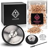 Crystalyt Cocktail Smoker Kit – 5Pcs Old Fashioned Smoker Kit with Silicone Pad, Cleaning Brush,...