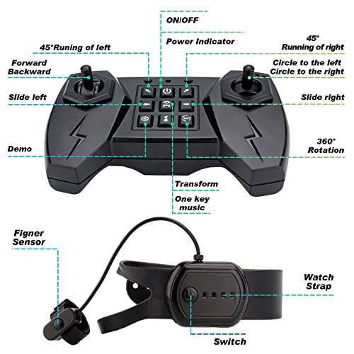 Funbud Gesture Sensing Rc Stunt Car Toys - Best Christmas Birthday Gifts For 6 7 8 9 10 11 12 Year Old Boys, Remote Control 4Wd Off Road Transform Vehicle, Kids Cool Present Ideas, 2.4Ghz #TOP6