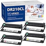 NUCALA Compatible DR210CL DR-210CL Drum Unit Replacement for Brother HL-3070CW HL-3040CN HL-3045CN HL-3075CW MFC-9120CN MFC-9010CN MFC-9320CN/CW MFC-9325CW Printer Drum (4-Pack, 1BK+1C+1M+1Y)