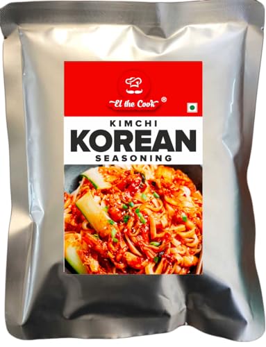 Image of EL The Cook Kimchi Korean Seasoning 500g | Umami, Hot & Tangy spice mix with Korean Chili, Spices & Herbs | Ideal for Fries, Stir Fry, Noodles, Soups, Chicken etc | Approved by Chefs | 100% Veg, 500g