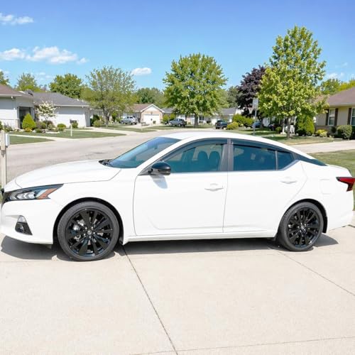 Image of 2019-2026 Tape-On Rain Guards for Nissan Altima Side Window Visor Deflectors Extra Thick Vent Shades S SR SV SL L34 2019 2020 2021 2022 2023 2024 2025