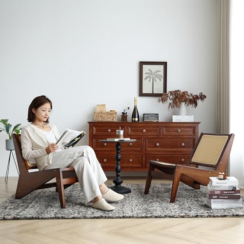 MBOOYOME Mid Century Modern Accent Chair for Living Room, Low Lounge Chair with Solid Wood Frame, Comfy Armchair for Bedroom and Balcony, Walnut MBOOYOME Mid Century Modern Accent Chair for Living Room, Low Lounge Chair with Solid Wood Frame, Comfy Armchair for Bedroom and Balcony, Walnut