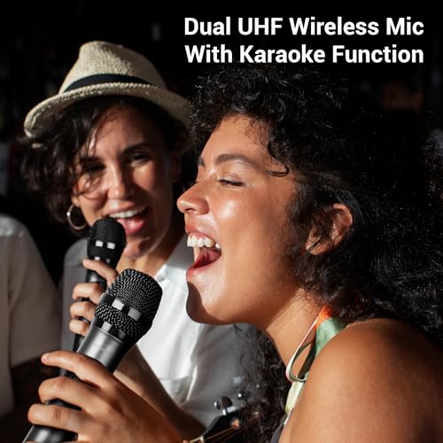 Image of ZEBRONICS VOX PRO 2.0 DJ Party Bluetooth Speaker, 420W, Karaoke & Record, BT v5.3 | Optical | Coaxial | USB | 2X Mic Input | Aux | SD | FM, Multicolor LED, 4 x 12 Full Range Drivers, 2X Wireless Mic