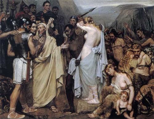 Tableau la Victoire de Jules sur les Belges pour habiller un grand mur vide avec élégance