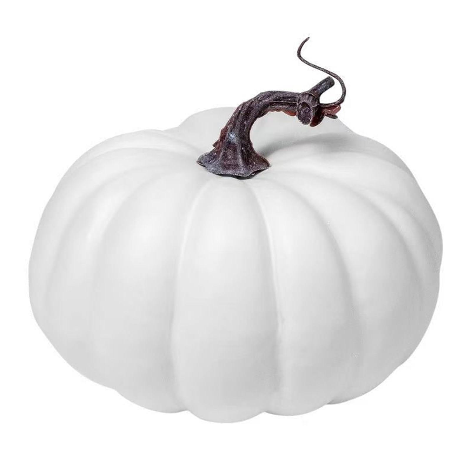 Buxuaaaa White Artificial Pumpkin Foam Decors Halloween Pumpkin Ornament For Farmhouse Thanksgiving Halloween Decorations For Home Artificial Large For Decorating Large Outdoor