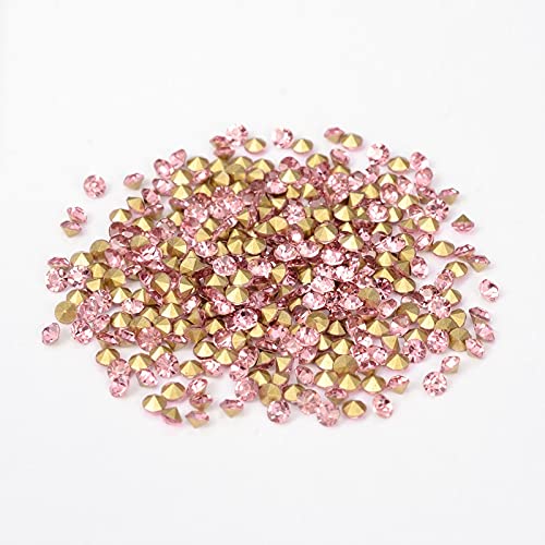 Craftdady 80 Pezzi Perline E Pendenti In Vetro Sfaccettato Color Oro Chiaro - Forme: Rombo, Cuboide, Fiocco, Rotondo - Per Collane, Bracciali, Orecchini Fai Da Te - Cristallo Trasparente