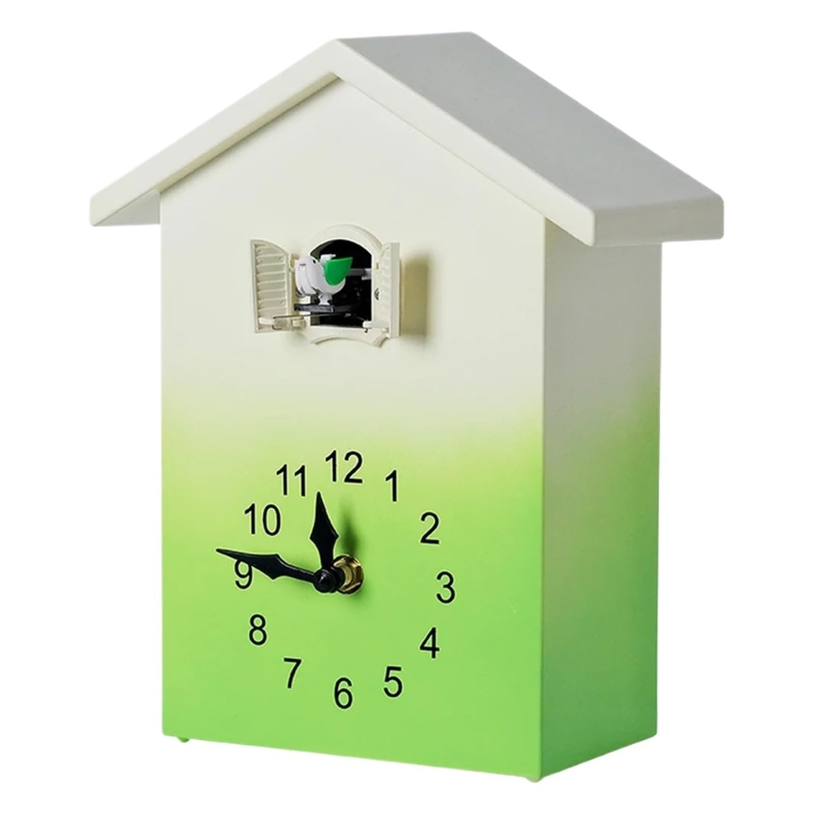 GOXQIT 1 Pcs Cuckoo Wall Clock Featuring Silent Movement Hourly Sound House Design For Living Room Placement For Living Room(Green)
