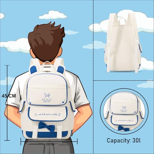 Image of Tinttot 30 Litre, Japanese Korean Style Capybara Niche College Students Light weight School bag Women's Travel Backpack