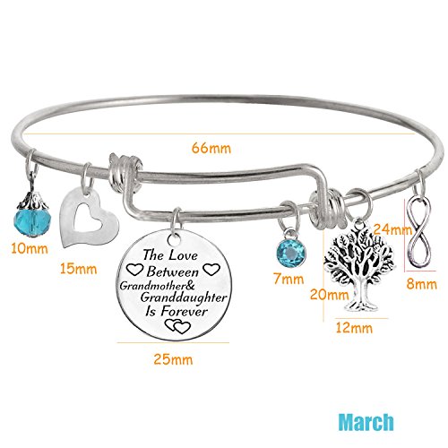 Image of The Love between Grandmother and Granddaughter is Forever Bracelet