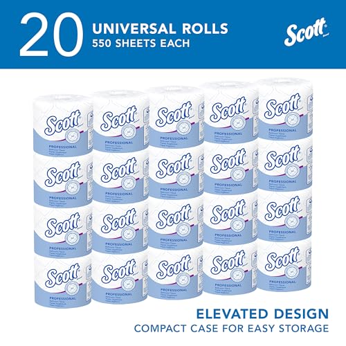 Image of Scott Professional Standard Roll Toilet Paper, Bulk, 20 Rolls (13607)