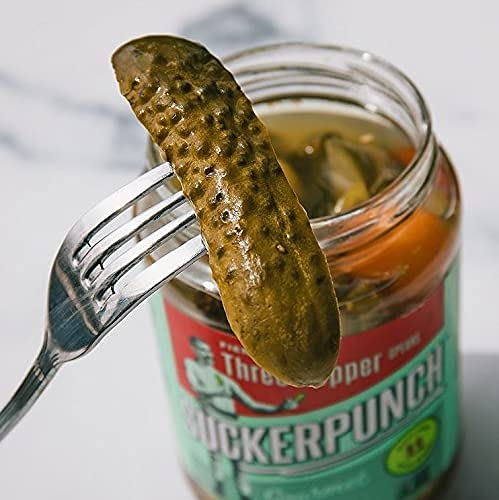 Suckerpunch Fiery Arbol Garlic Dill Pickle Spears 24 Ounce, 2-Pack #TOP3