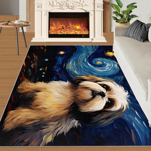 Tapete decorativo rectangular 3x4 ft MITOUJE miniatura 3