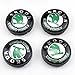 XCBW 4PCS 56 / 65mm Coprimozzo per mozzo Centrale in Metallo per Auto Coprimozzo per Centro Ruota Logo Distintivo per Accessori Auto S-Koda,Verde,56mm