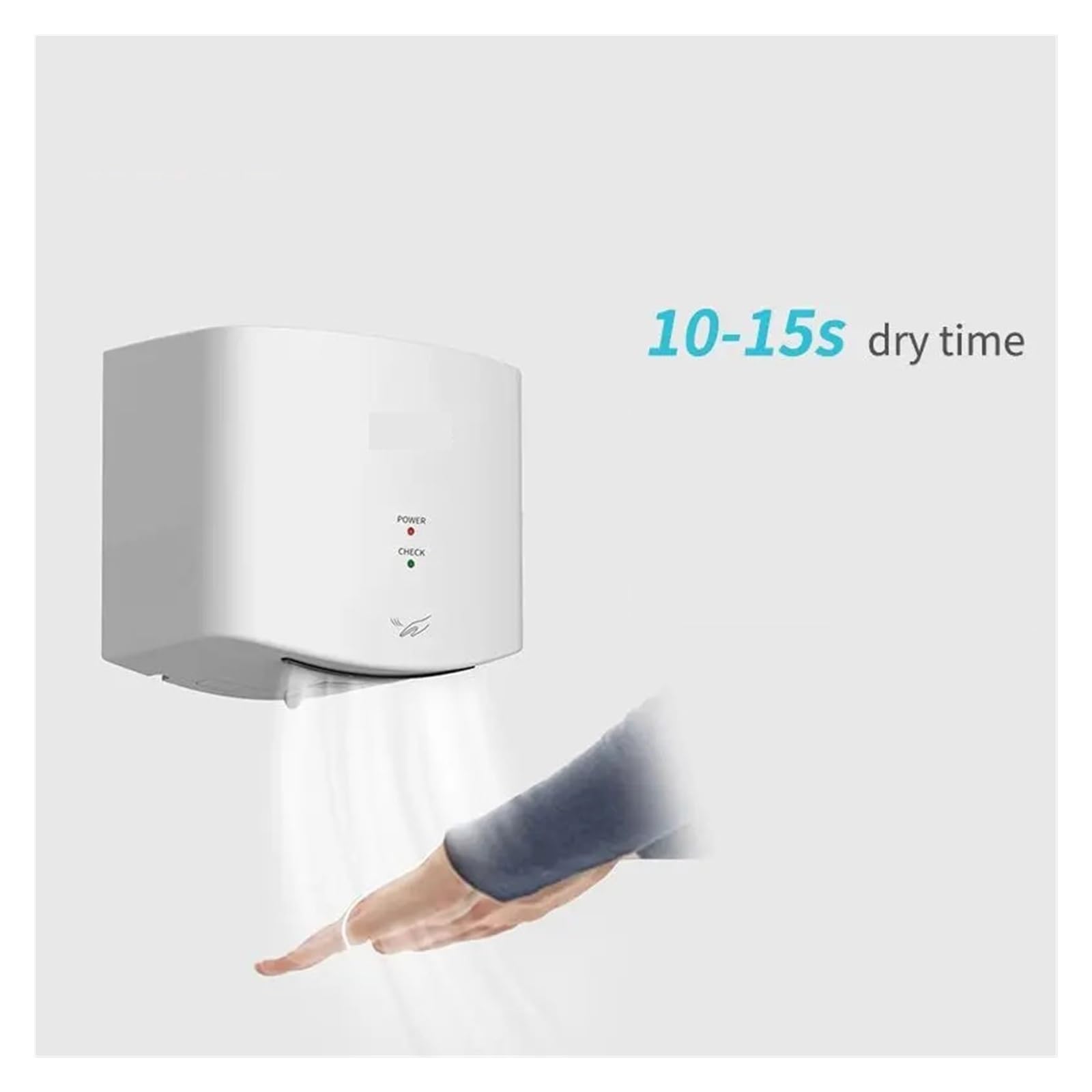 Elektryczna suszarka do rąk Automatyczna suszarka do rąk z czujnikiem 1400 W, o dużej prędkości, w toalecie
