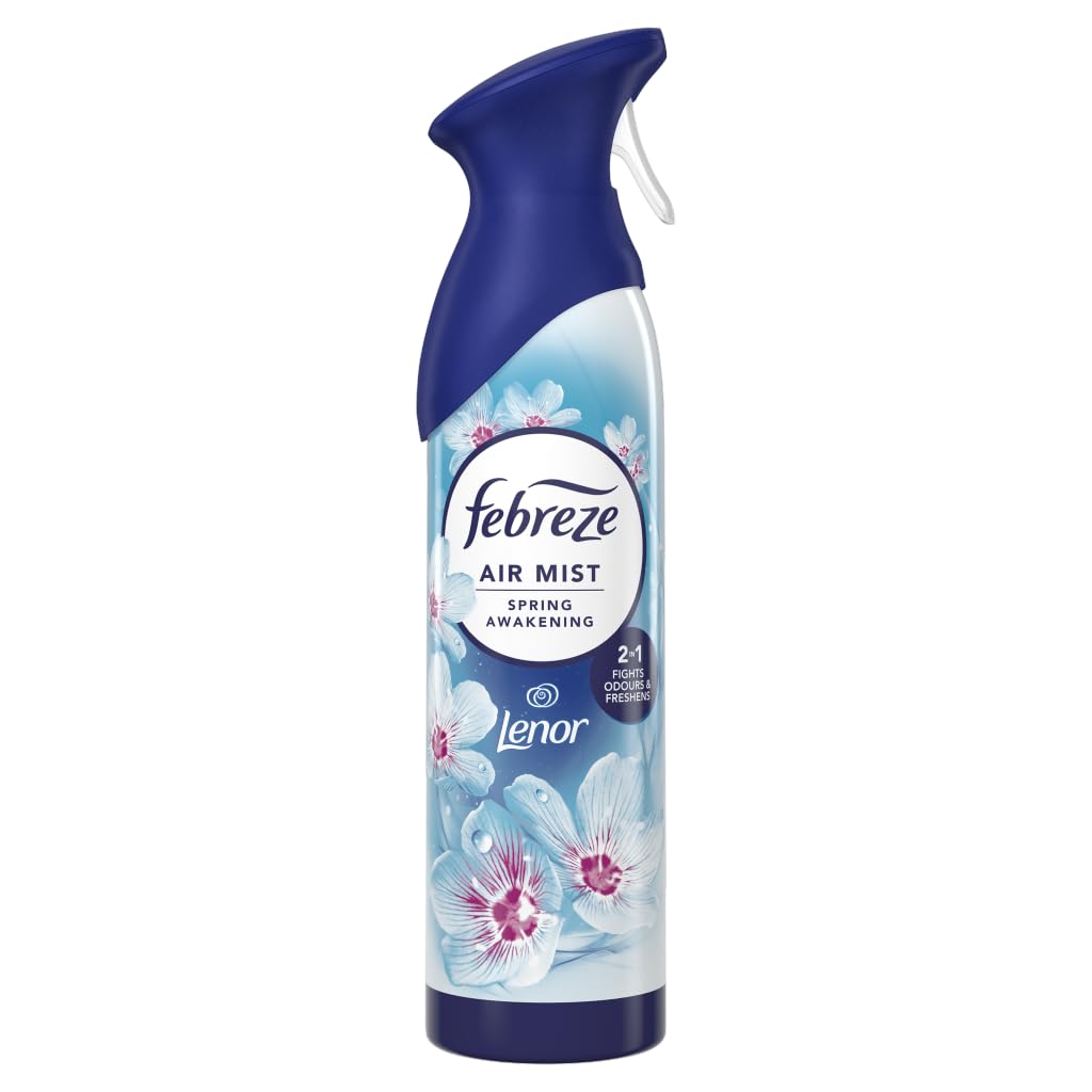 Febreze Air Freshener Room Spray & Bathroom Air Freshener, 185Ml X 8 (1480Ml), Odour Eliminator, Spring Awakening