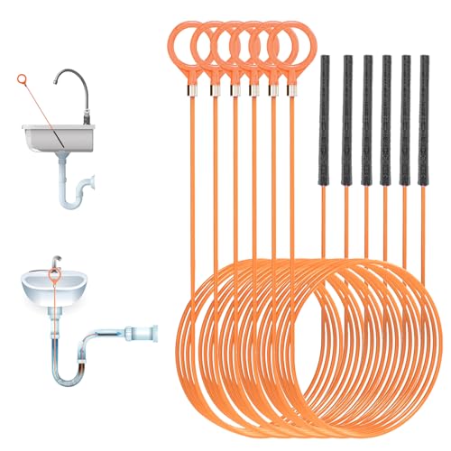 Sondeng 6 Stück Abflussreiniger Spirale S039