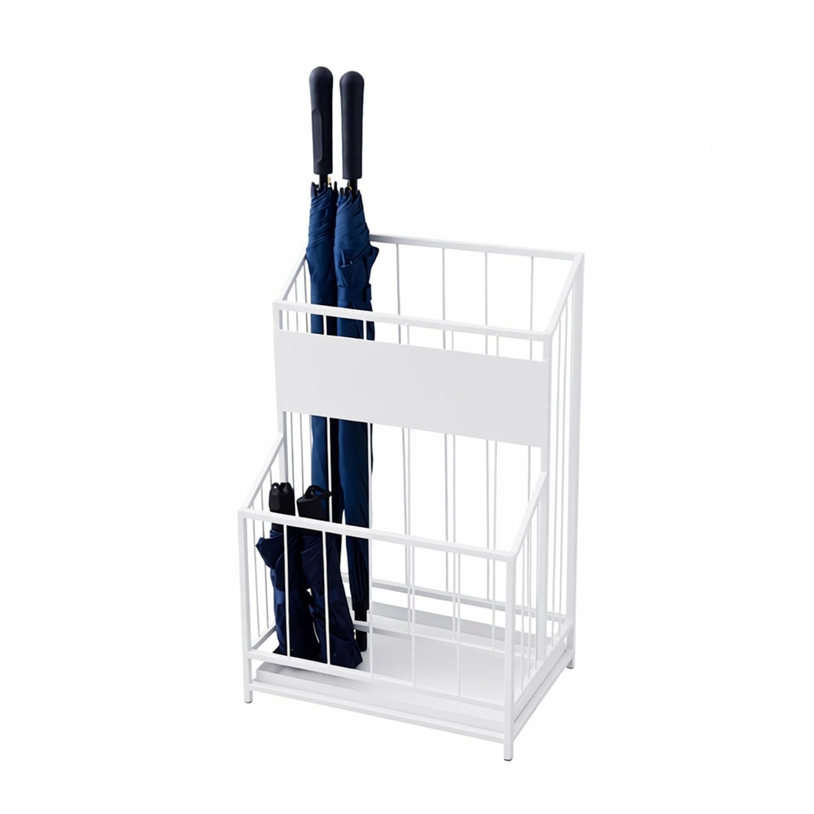 WXPGFEQ Umbrella Stand Rack, Square Storage Organizer for Canes, Removable Water Tray, for Home Entryway Office Hotel