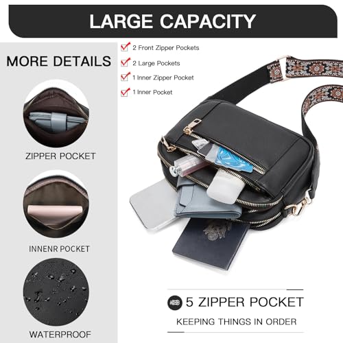 Crossbody Purse for Women Small Crossbody Bags Shoulder Bag Trendy Vegan Leather with Adjustable Shoulder Strap3