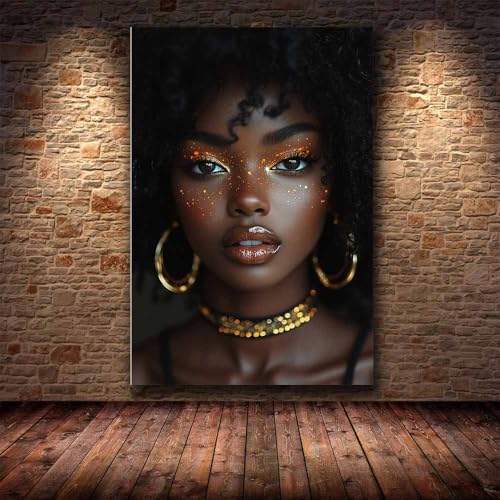 Tableau Cheveux Bouclés Or de Qualité Supérieure Affiche Moderne de Salon 30x45 - 4