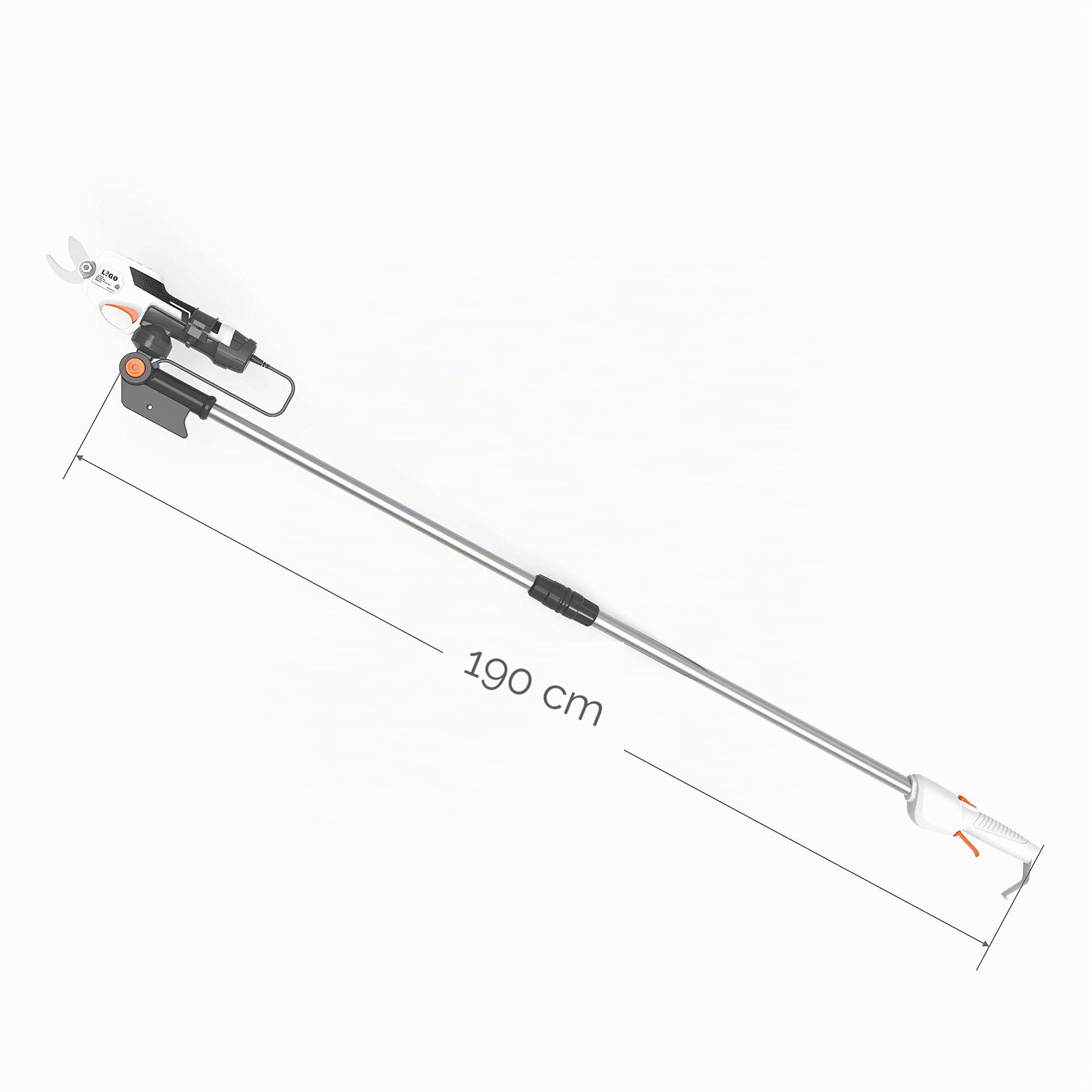 LIGO Sécateur de Jardin électrique télescopique sans Fil, avec Batterie Rechargeable intégrée et poignée Extensible, pour Branches, Bordures de pelouse, etc., diamètre de Coupe Max de 25 mm