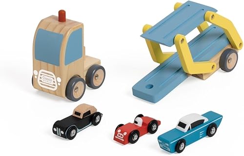 Miniatura 3 de Classic World Transportador de madera con 3 coches