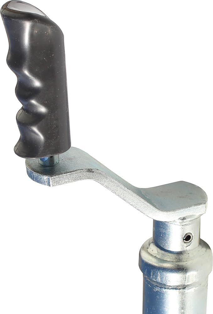 meinAnhängerersatzteil Langrohr-Stützrad Bugrad - gerippt - mit Arretierung - 300kg / 150kg mit Halter