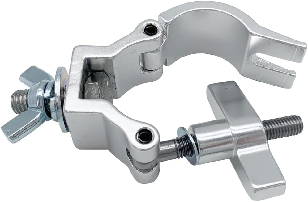 Stage Light Clamp Truss O Clamps Load 22lbs/165lbs/220lbs Heavy Duty DJ Aluminum Alloy Lighting Hook Mount Fit 1-1/4-1-3/8 inches Pipe Dia (1-1/4 inch-2PCS)