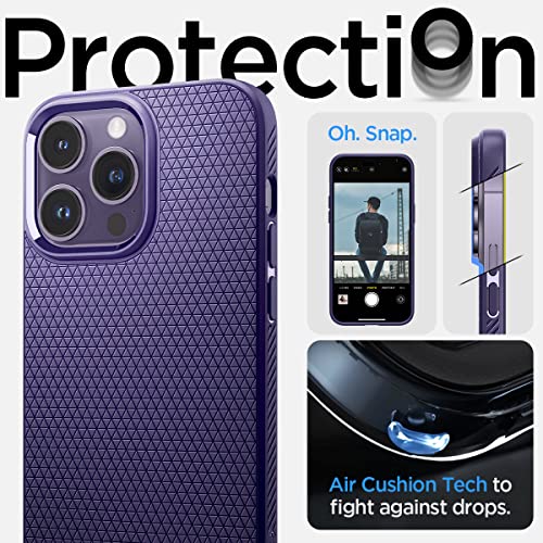 Image of Spigen Liquid Air Designed for iPhone 14 Pro Max Case (2022) [Military-Grade Protection] - Deep Purple
