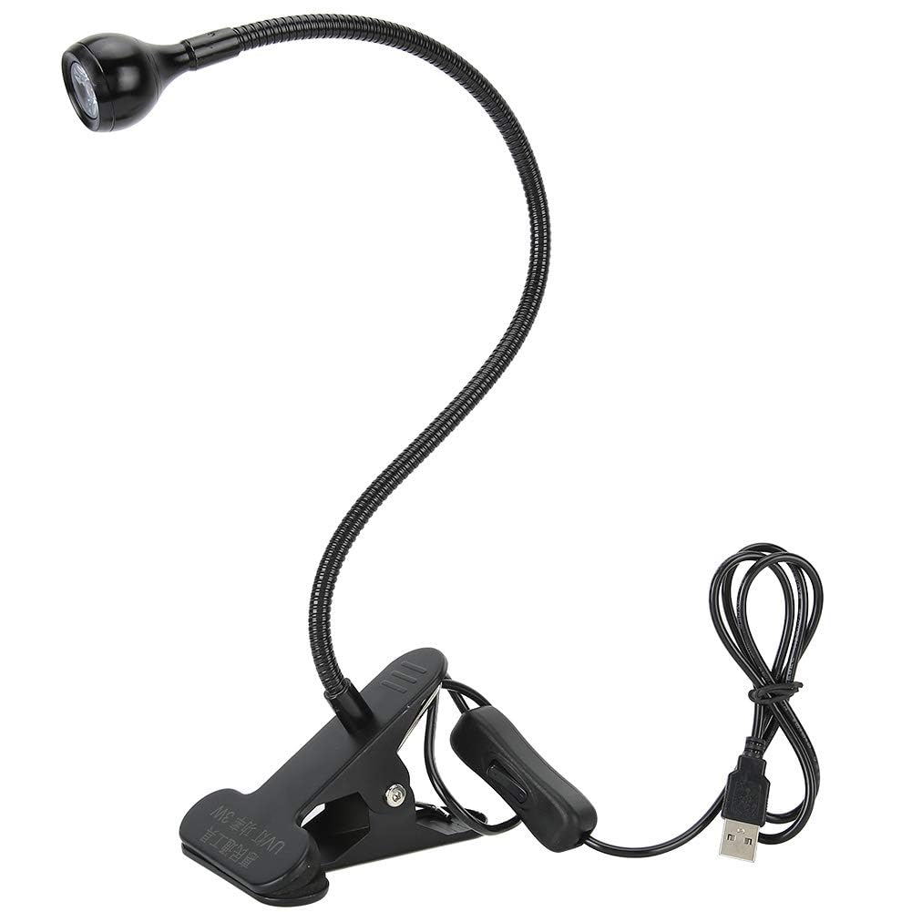 Lampa Utwardzająca Klej USB 3W UV LED z Klipsem do Naprawy Telefonu, Fioletowe światło UV LED z Przełącznikiem Sterującym, światło Wykrywające środek Fluorescencyjny