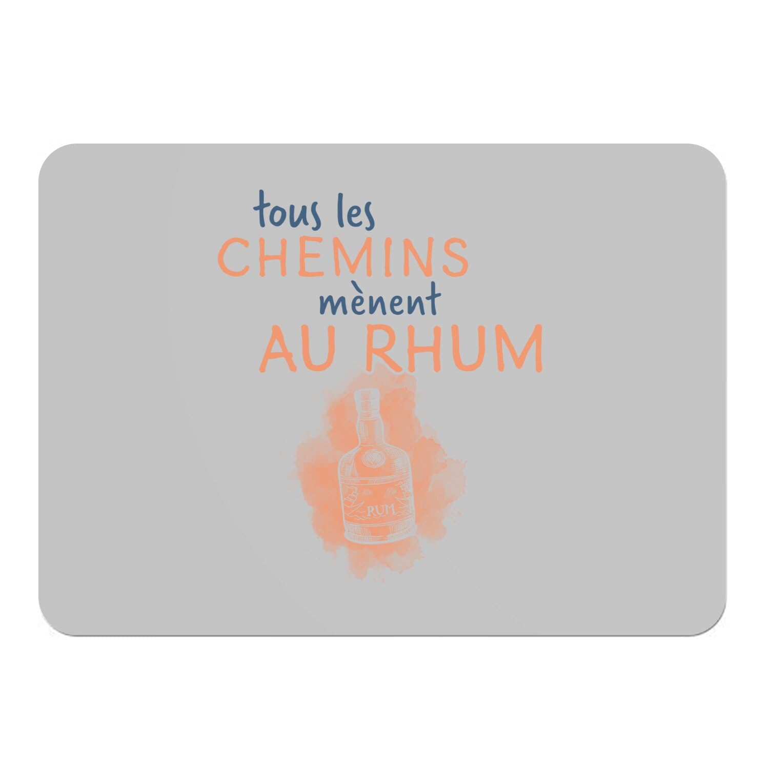 Napperons gris dessous en liège parfaits pour vos soirées apéro sur le thème du rhum