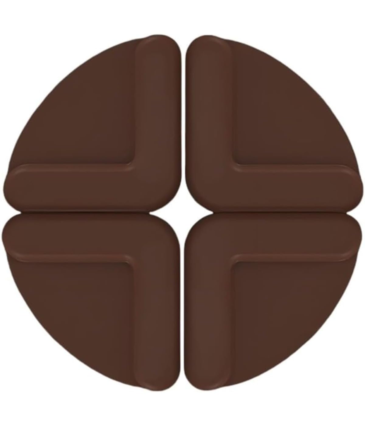 4 Pcs Non-Slip Silicone Feet Rubber Furniture Coasters for Cutting Boards and Cutting Mats Prevent Damage (Brown)