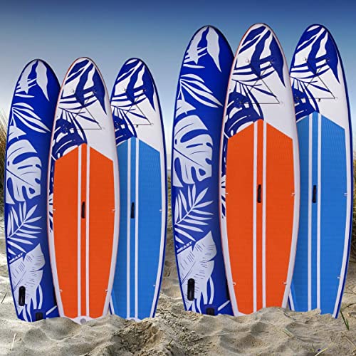 Brast Tabla Paddle Surf Fusion | 300-320Cm Muchos Modelos | Incl. Accesorios Correa Para El Pie, Remo Telescópico, Bomba, Mochila De Transporte | Azul Naranja Blanco | Fusion 320
