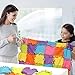 Koltose by Mash Knot a Quilt Kit - No Sew Fleece Blanket Kit, Tie Quilt for Kids Ages 4-16 Craft Kit, DIY Blanket 54” x 42” Inches, 48 Super Soft Bright Colored Pieces