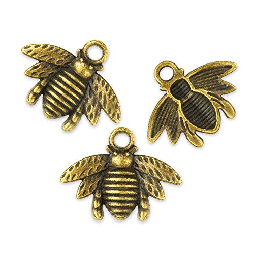 WILLBOND 24 Pieces 3 Inch Wood Honey Dipper Sticks and 50 Pieces Honeybee Charm Pendants Set for Honey Jar Dispense Drizzle Honey DIY Craft Jewelry Making Accessory - Thumbnail 4