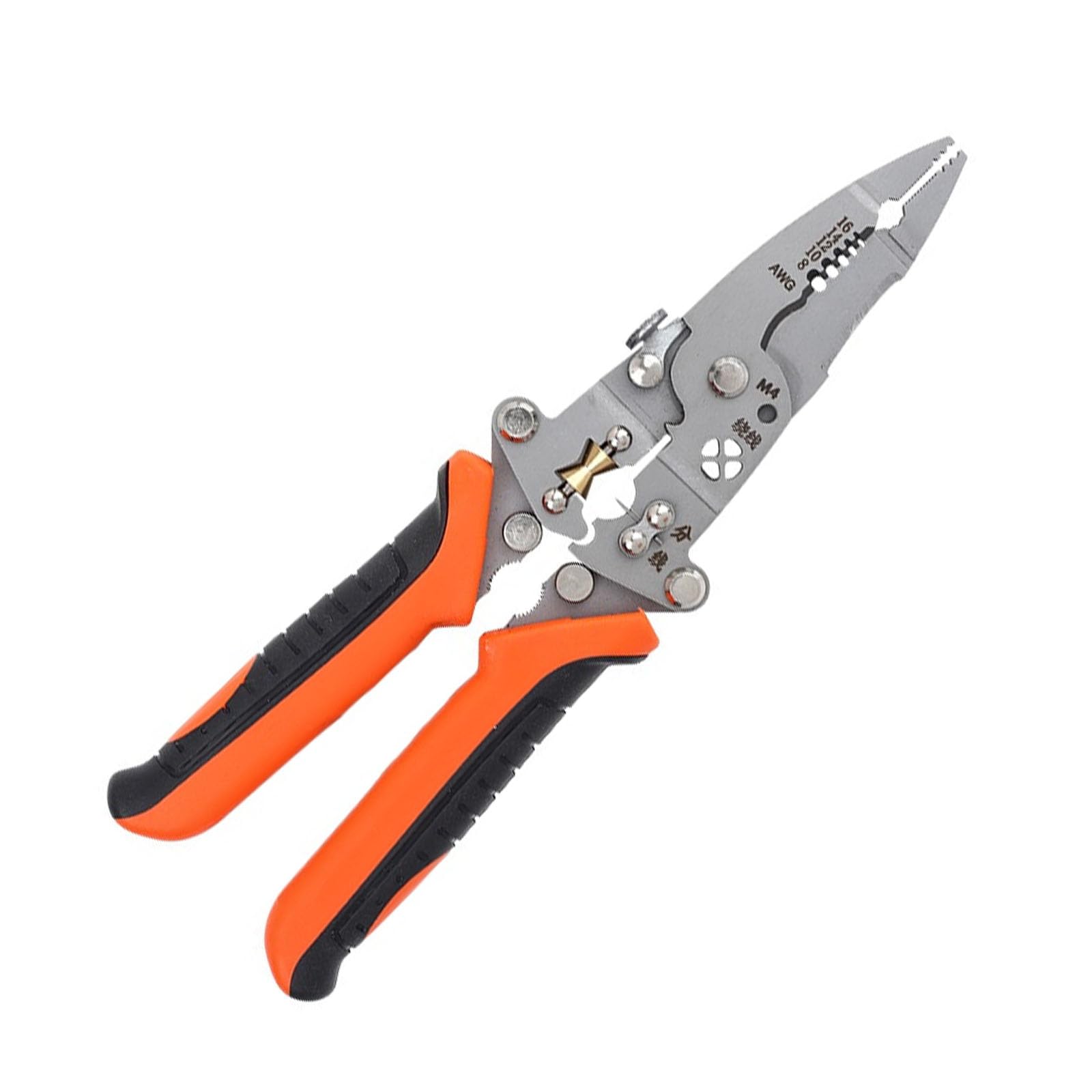 Zhangyezhan 12 In 1 Foldable Wire Stripping Pliers Crimper Cable Cutter Crimping Pliers Terminals Wire Stripping Shearing Cutting