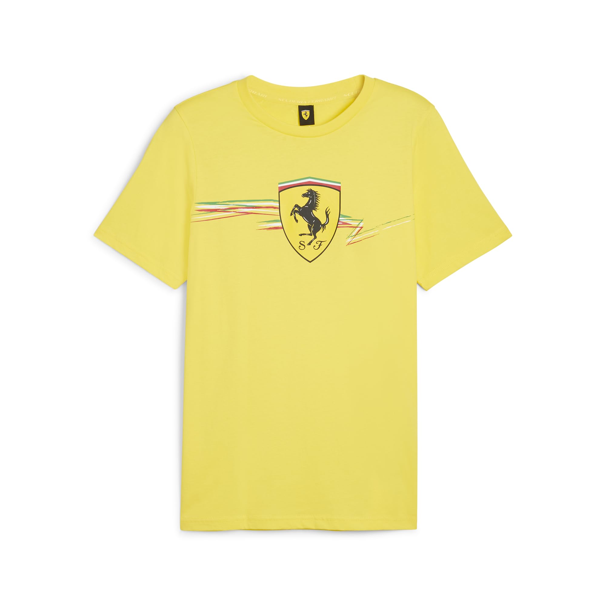 PUMA Men's Scuderia Ferrari Race Shield T-Shirt, Speed Yellow, XL