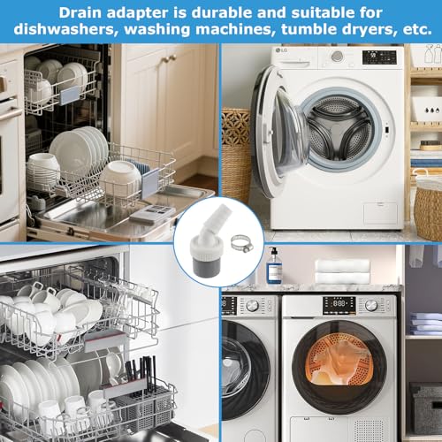 Waschmaschine Abfluss Adapter,Waschmaschinenanschluss,Waschmaschinenanschluss Adapter,Abfluss Waschmaschine,1 1/4 Zoll Waschmaschinenanschluss,Für Rohr Ø40 Mm, Eingang Ø18-24 Mm Mit Schlauchschelle
