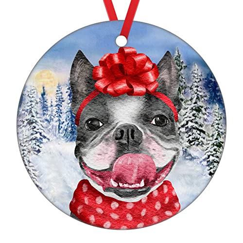 Godblessign French Bulldog Mom Christmas Ornament Dog Christmas Hanging Ornament Dog Mom Idea Ornament Puppy Christmas Ornament 2023 Dog Baby's First Christmas Ornament Ceramic Ornament #TOP14